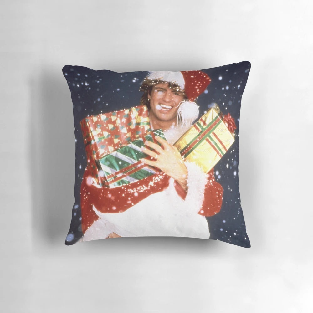 Soft, festive pillow featuring the iconic "Last Christmas" song lyrics