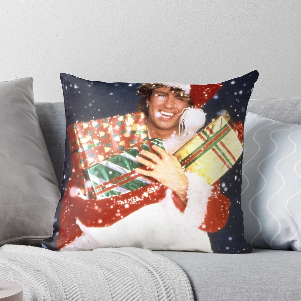 Soft, festive pillow featuring the iconic "Last Christmas" song lyrics