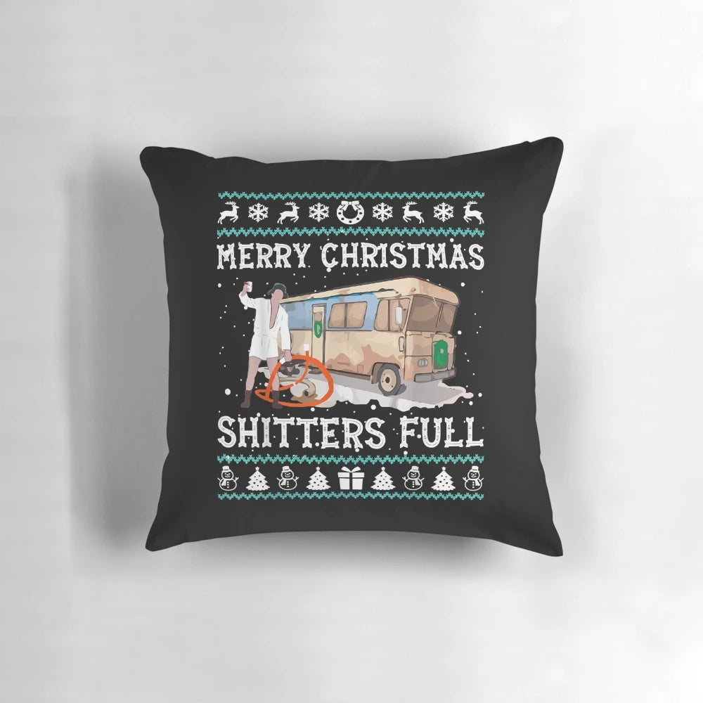 Merry Christmas Ugly Sweater Themed Pillow