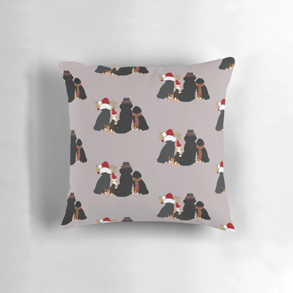 Moonsmas-themed pet pillow with a beagle design, perfect for Christmas decor