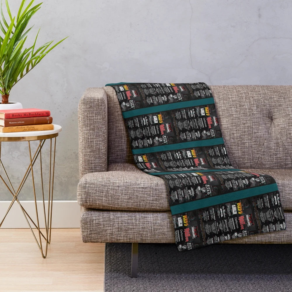 Plush festival-themed blanket