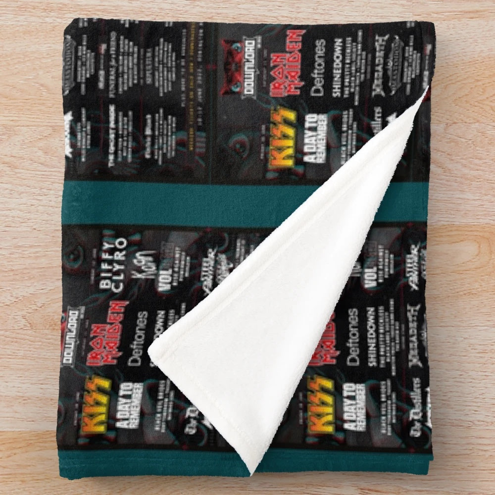 Plush festival-themed blanket