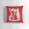 Plush Saint Nicholas Pillow with Snowy Details
