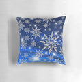 Soft, plush snowflake-patterned throw pillow for cozy winter and holiday home decor