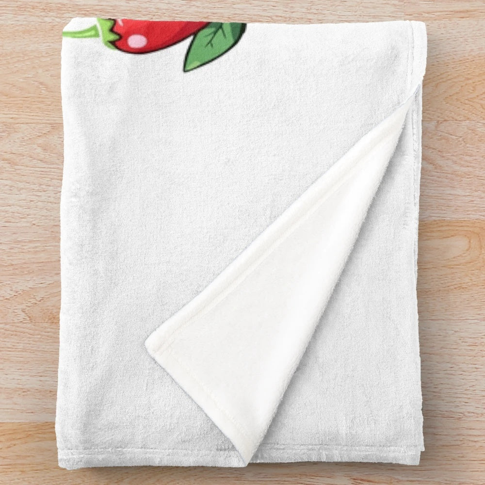Plush blanket featuring a taco fiesta design with a guitar and Mexican-inspired elements