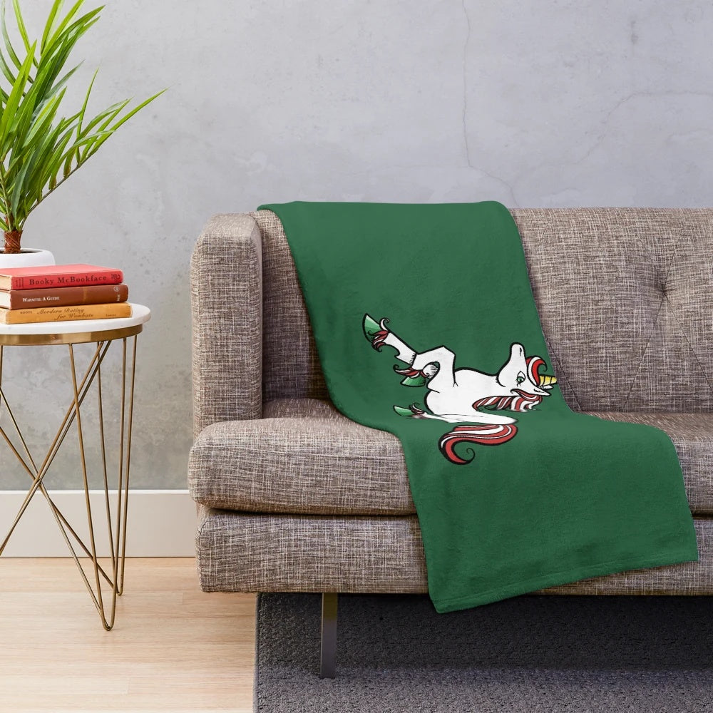 Cozy Christmas unicorn plush blanket