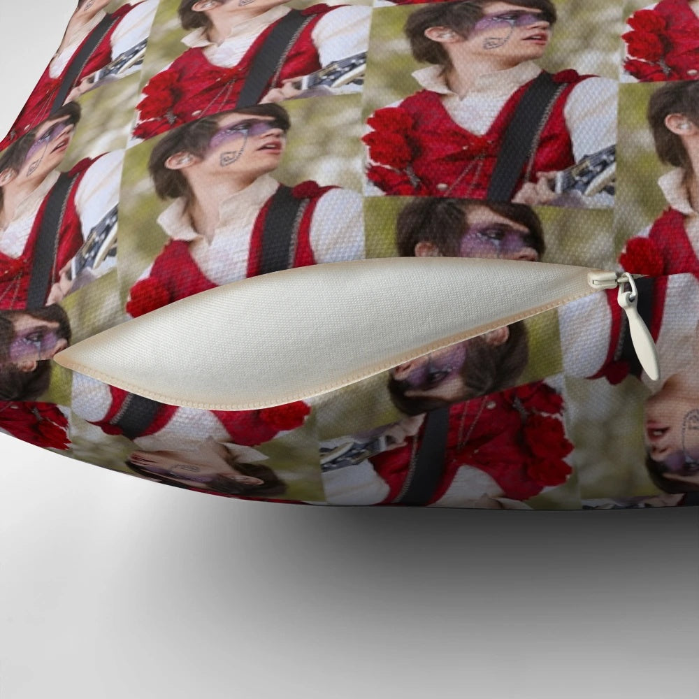 Ryan Ross inspired Panic at the Disco pillow with emo aesthetic design