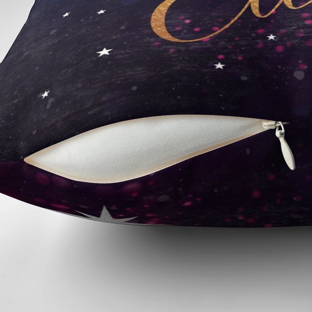 Feysand inspired night and stars purple pillow, perfect for ACOTAR fans