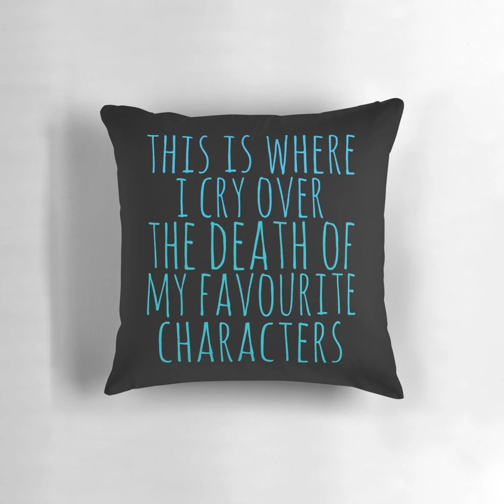 Pillow featuring a design for fans of fictional characters, books, movies, and TV shows.