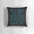 Pillow featuring a design for fans of fictional characters, books, movies, and TV shows.