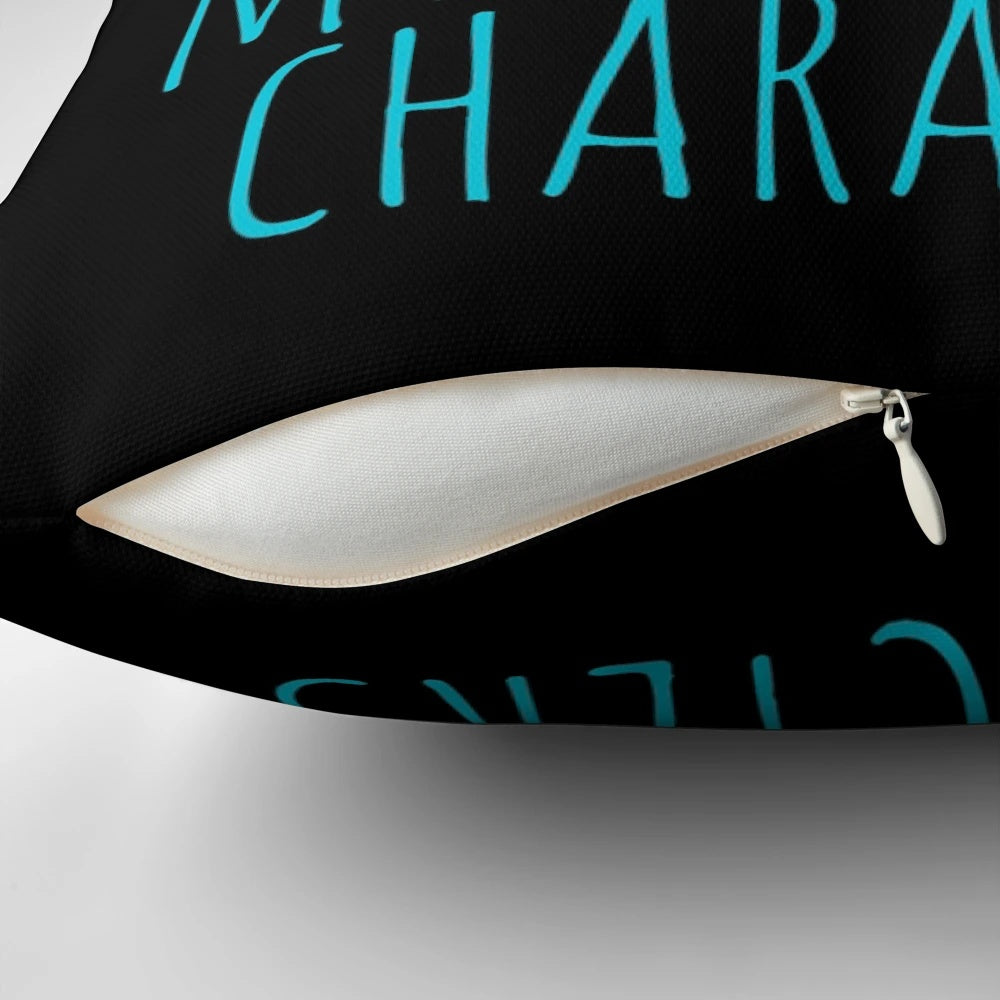 Pillow featuring a design for fans of fictional characters, books, movies, and TV shows.