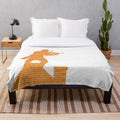 Fiddler on the Roof inspired plush blanket featuring the iconic silhouette and song titles