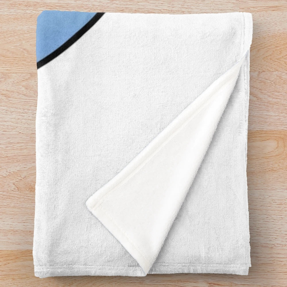 Plush blanket with bold, aggressive hooligan-inspired emblem design