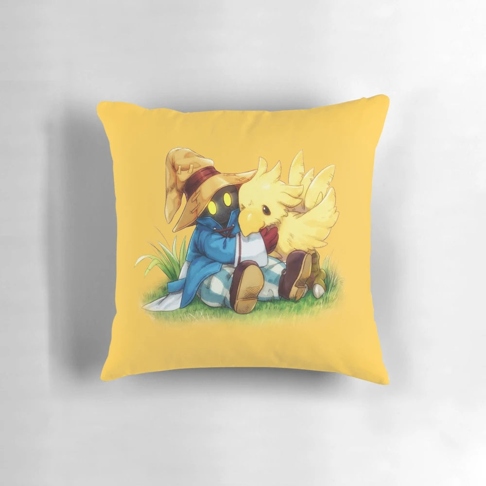 Soft and cuddly Chocobo and Vivi themed pillow from Final Fantasy 9