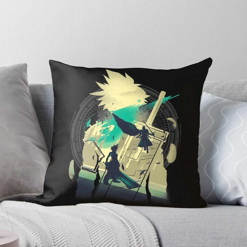 Soft, comfortable pillow featuring the iconic character Cloud Strife from the beloved Final Fantasy VII video game.