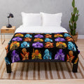 Final Fantasy XVI inspired plush blanket featuring Eikon and character designs