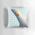 A throw pillow featuring the seagull from the movie Finding Nemo saying "Mine, mine, mine!