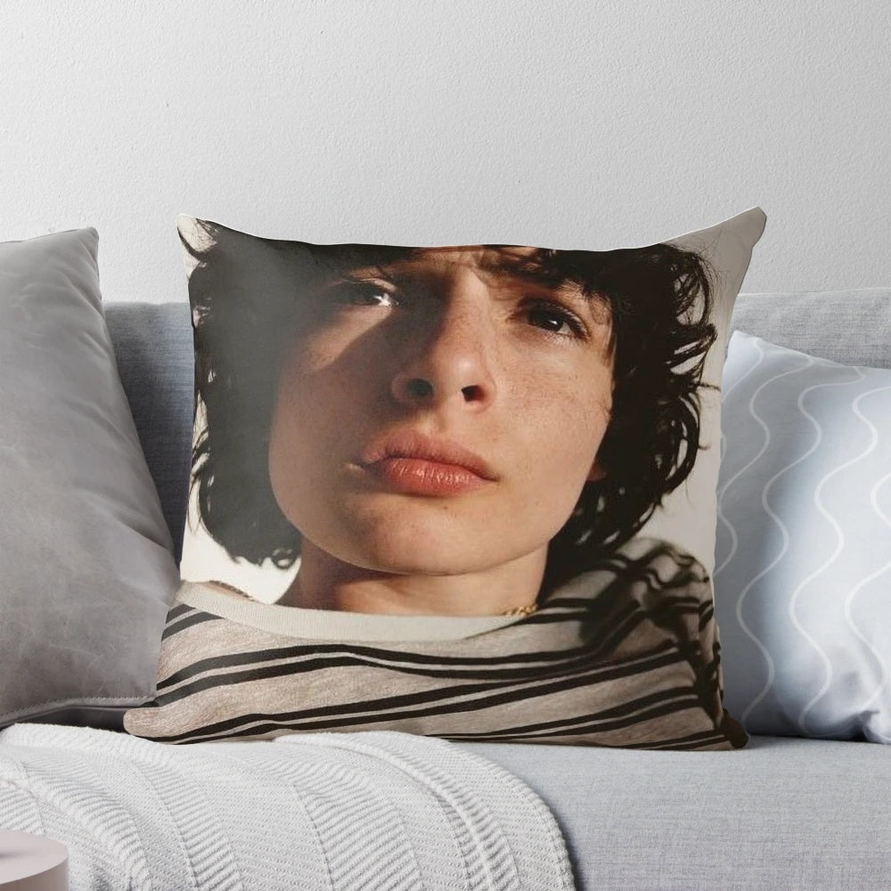 Finn Wolfhard Inspired Pillow - Unofficial Stranger Things Fan Art