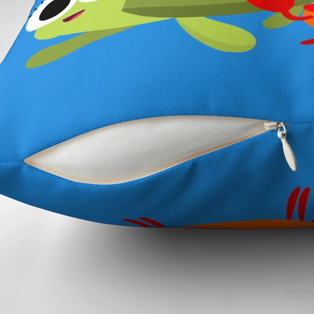 Finny the Shark 01 Pillow featuring a cute baby shark design for children
