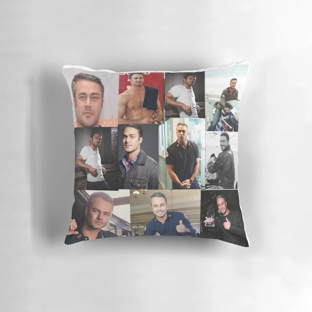 Soft, high-quality Chicago Fire themed pillow featuring firefighters Taylor Kinney and Kelly Severide