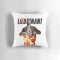 A throw pillow featuring the character Lieutenant Kelly Severide from the TV show Chicago Fire.