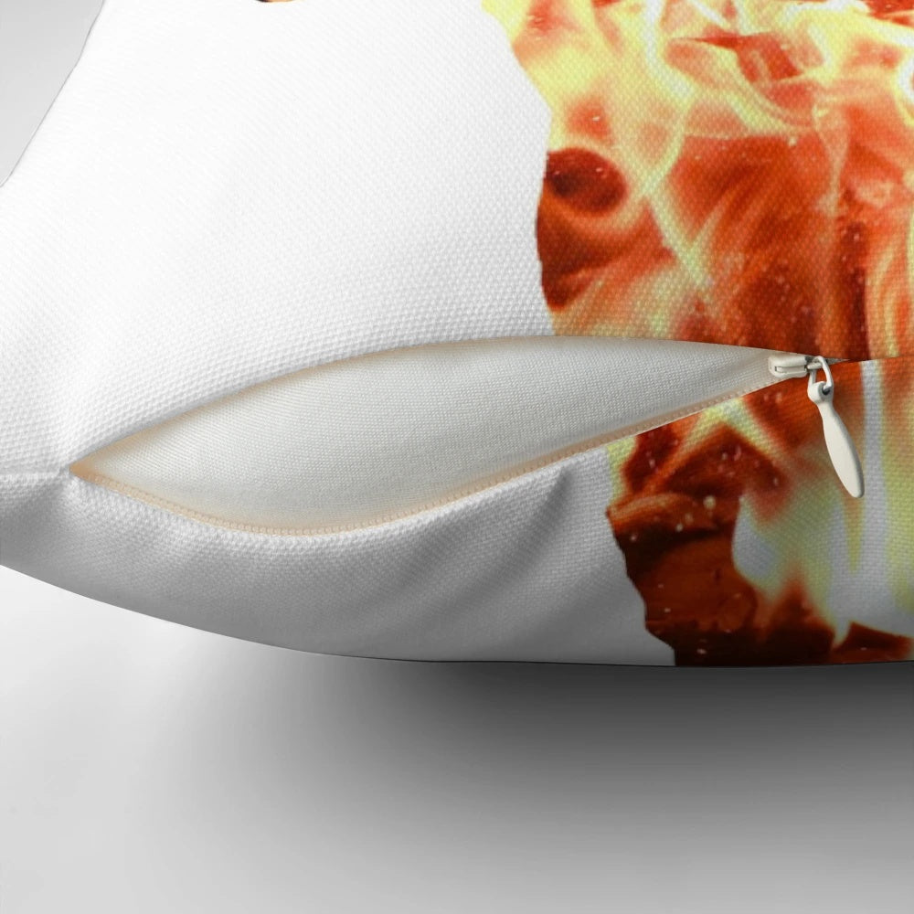 A throw pillow featuring the character Lieutenant Kelly Severide from the TV show Chicago Fire.