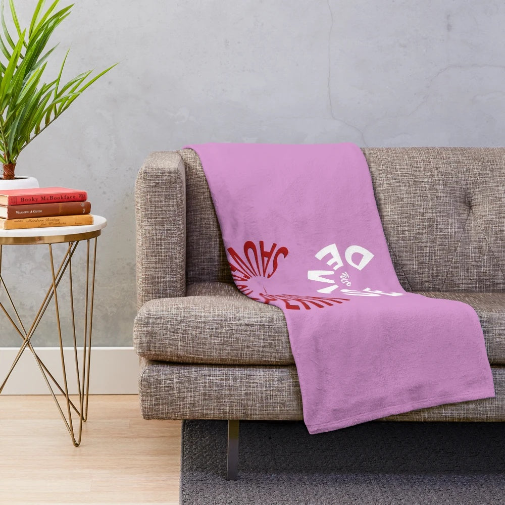 Firefighter plush blanket with inspirational "Save or Perish" motto