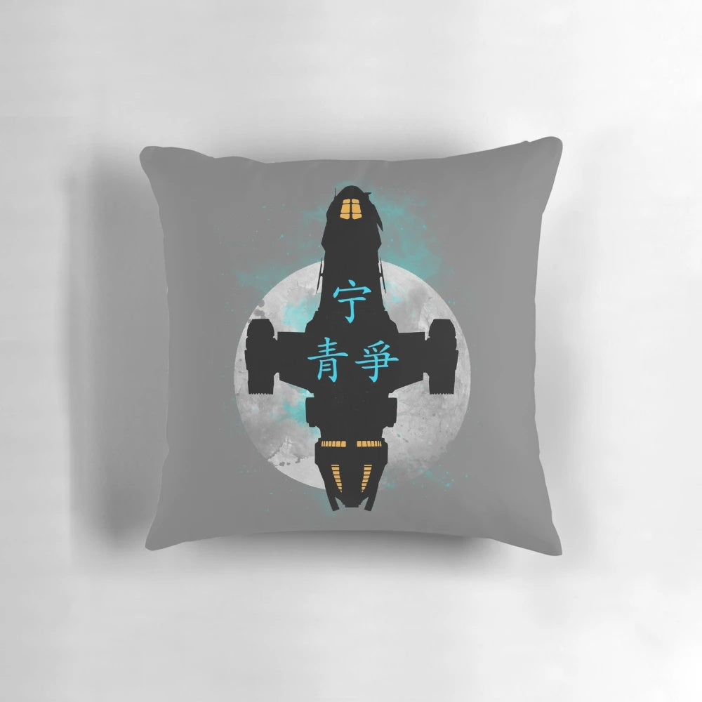Firefly 2.0 sci-fi themed pillow with a retro-futuristic design