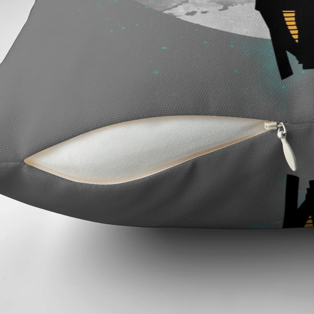 Firefly 2.0 sci-fi themed pillow with a retro-futuristic design