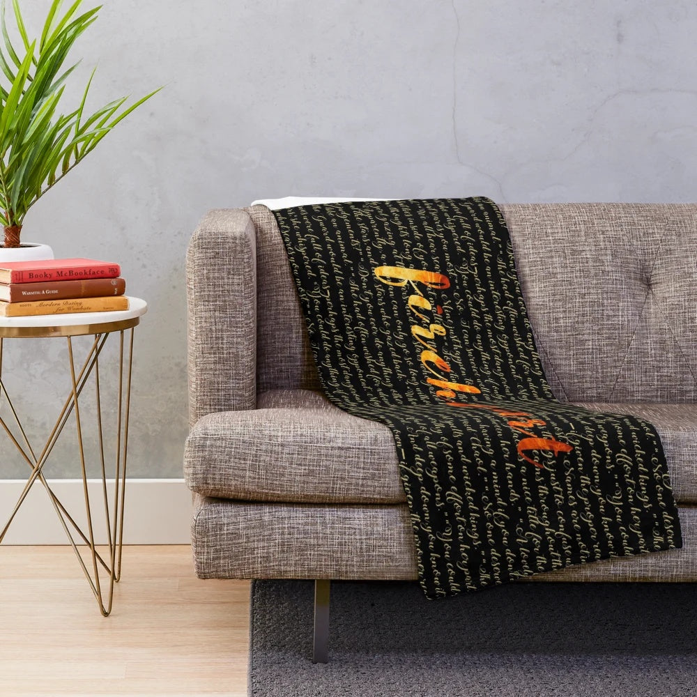 Fireheart-inspired plush blanket with fantasy design