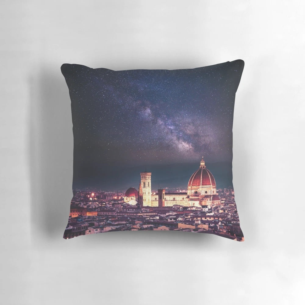 Firenze skyline pillow featuring the iconic dome of the Cathedral of Santa Maria del Fiore in Florence, Italy