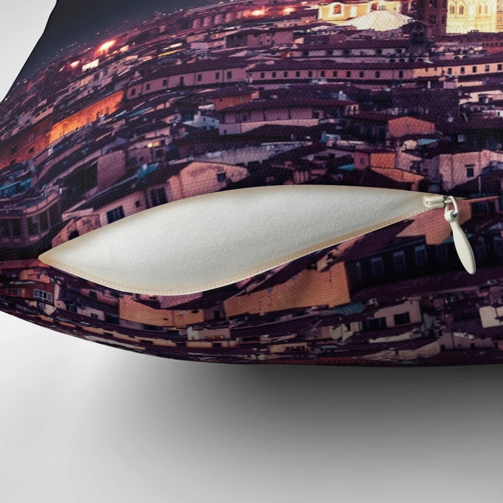 Firenze skyline pillow featuring the iconic dome of the Cathedral of Santa Maria del Fiore in Florence, Italy