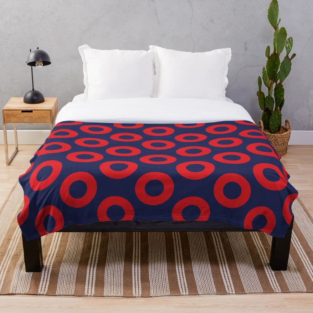 Fishman Doughnut pattern plush blanket