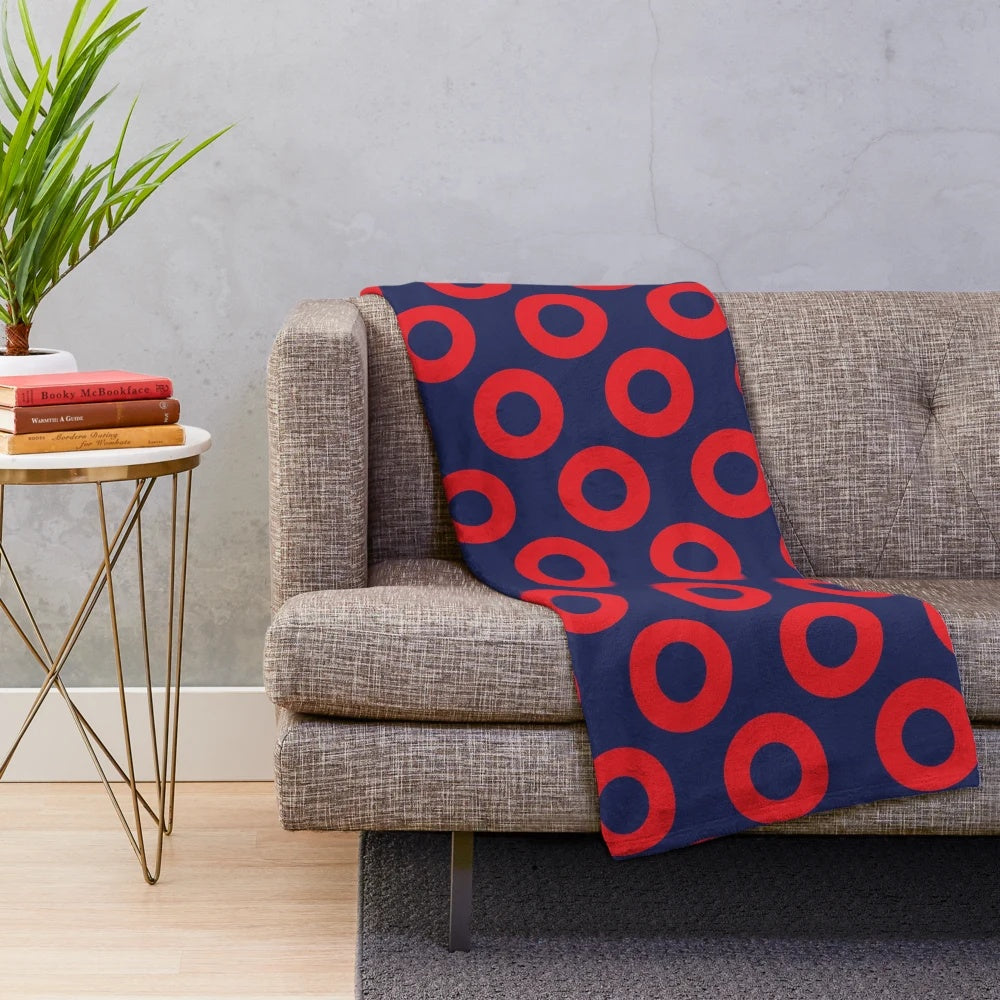 Fishman Doughnut pattern plush blanket
