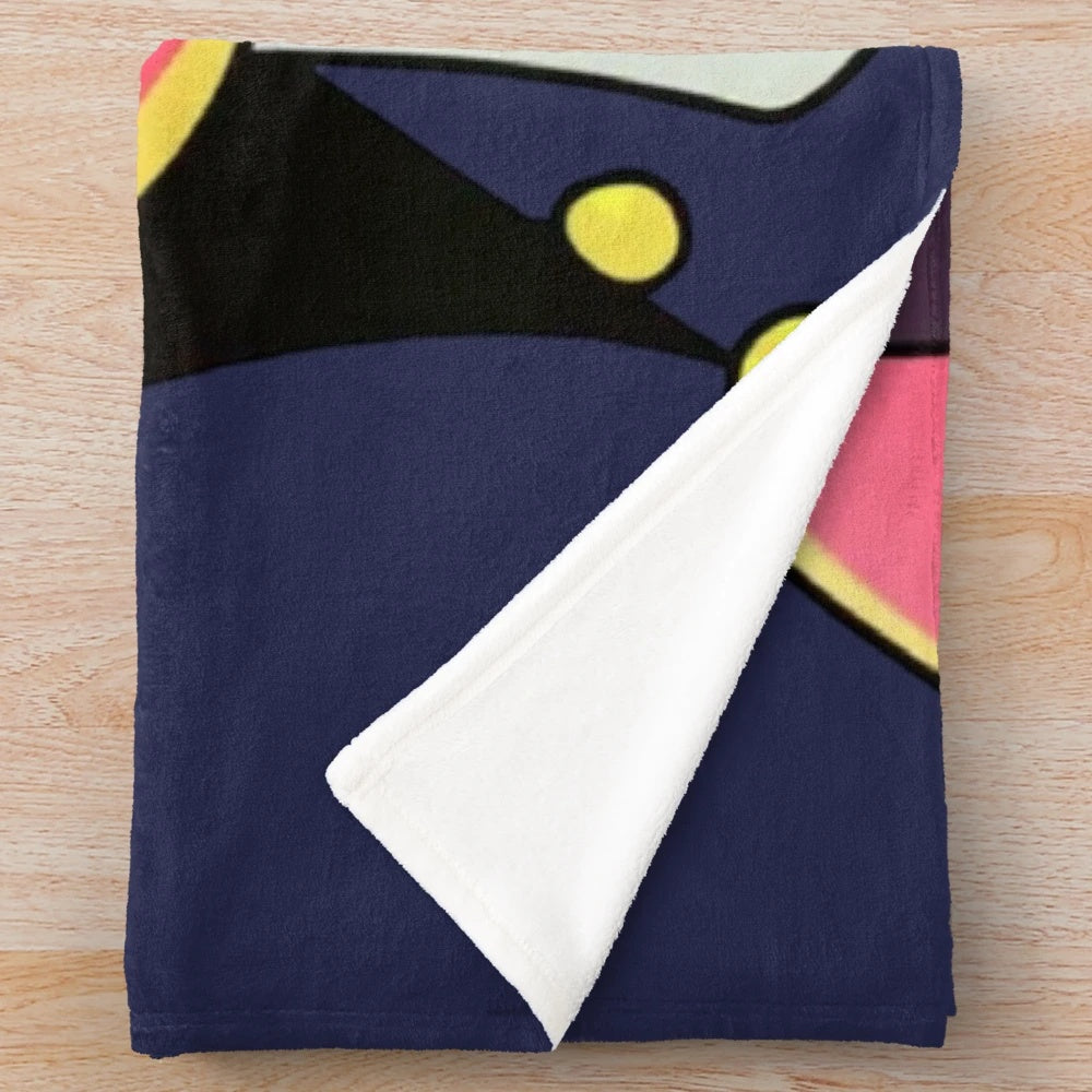Fizzarolli inspired plush blanket featuring characters from Hazbin Hotel and Helluva Boss