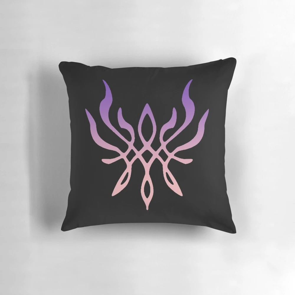 Crest of Flames Fire Emblem: Three Houses Byleth-inspired decorative pillow