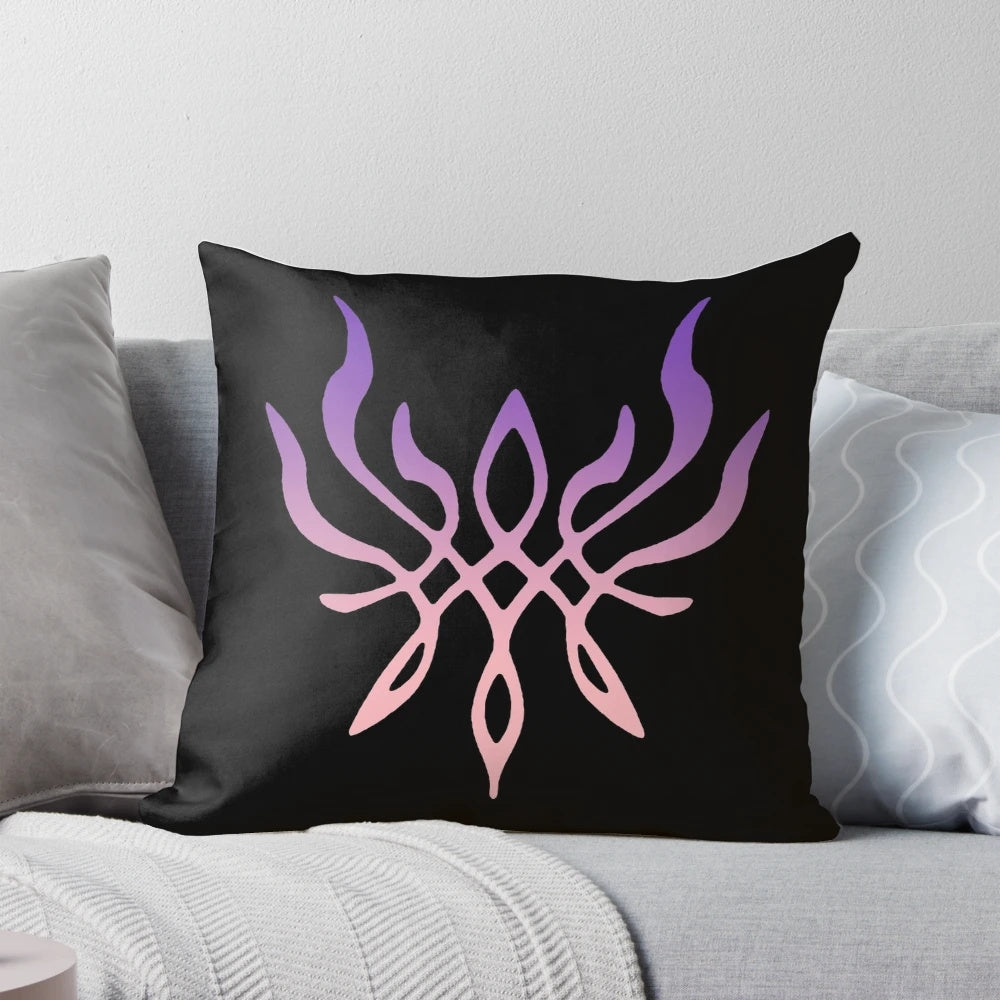 Crest of Flames Fire Emblem: Three Houses Byleth-inspired decorative pillow