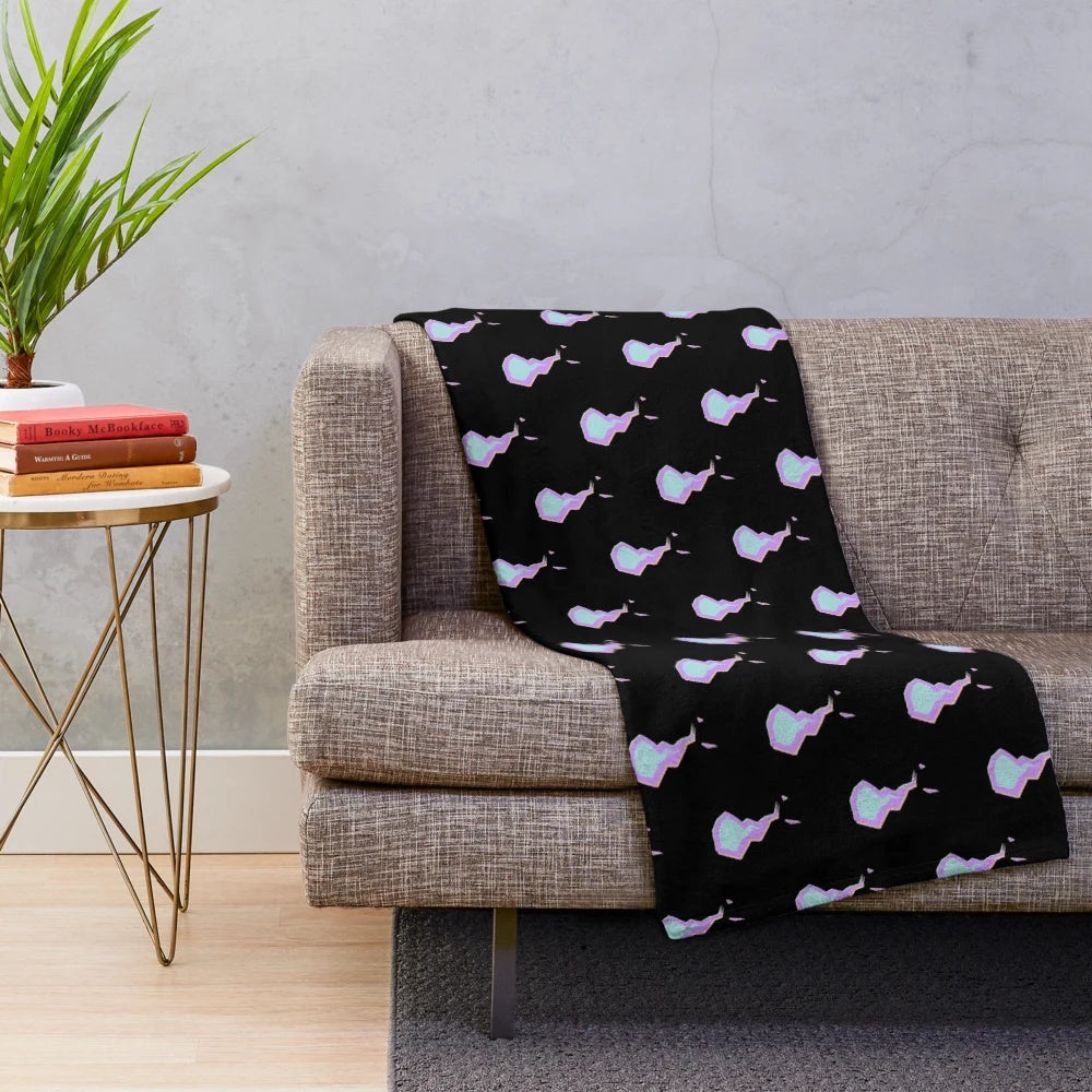 Promare flame-themed plush blanket