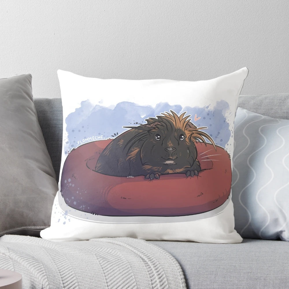 Flame-patterned plush pillow for a cozy and decorative touch in your living space.