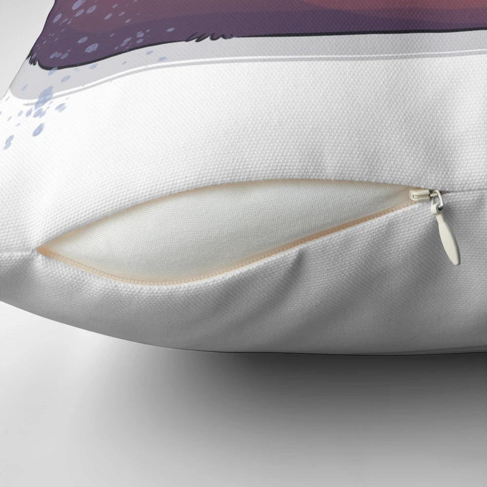 Flame-patterned plush pillow for a cozy and decorative touch in your living space.
