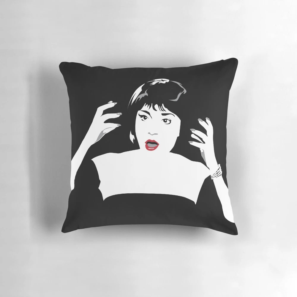 Flames on the Side of My Face Madeline Kahn Inspired Clue Movie Quote Pillow