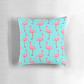 Vibrant flamingo pattern decorative pillow for summer home decor
