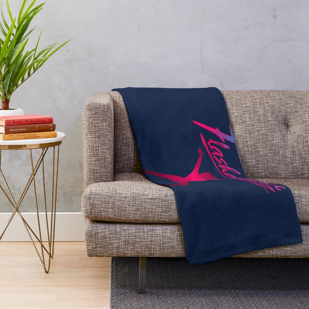 Flashdance-Inspired Plush Blanket