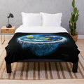 Flat Earth Dome Design Plush Blanket