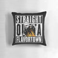 Colorful pillow featuring the iconic Guy Fieri "Flavor Town" design