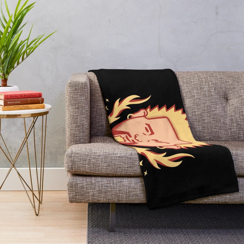 Plush blanket featuring the unique flavors and style of celebrity chef Guy Fieri