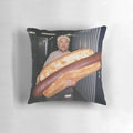 Guy Fieri-inspired novelty pillow with a hot dog design, perfect for fans of Flavortown