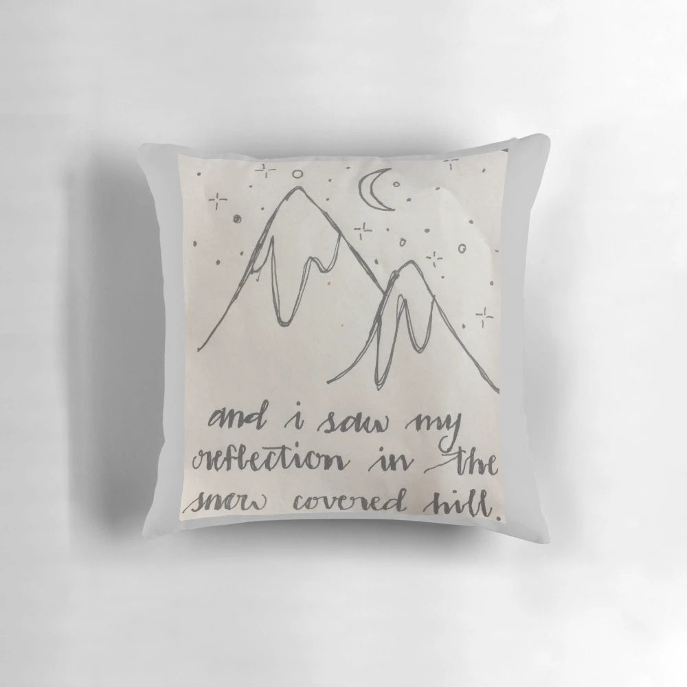 Fleetwood Mac "Landslide" lyrics printed on a soft, cozy throw pillow