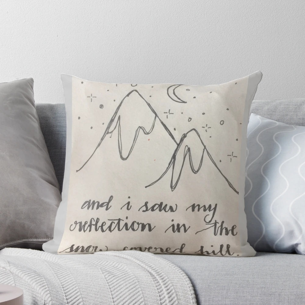 Fleetwood Mac "Landslide" lyrics printed on a soft, cozy throw pillow