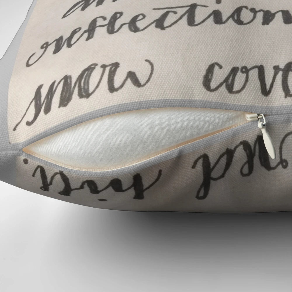 Fleetwood Mac "Landslide" lyrics printed on a soft, cozy throw pillow